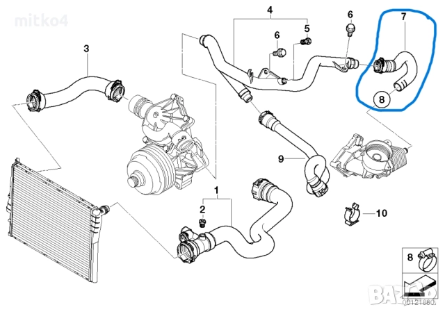 водно съединение за бмв 11352247879, снимка 3 - Части - 52681213
