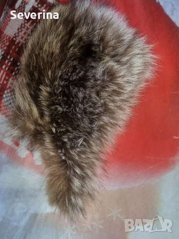 Шапка естествен косъм лисица за малко детенце,тип ушанка, снимка 4 - Шапки - 43717280