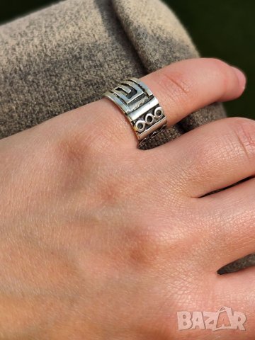 Мъжка 925 сребърна халка/ пръстен 16,91мм, снимка 3 - Пръстени - 40761279