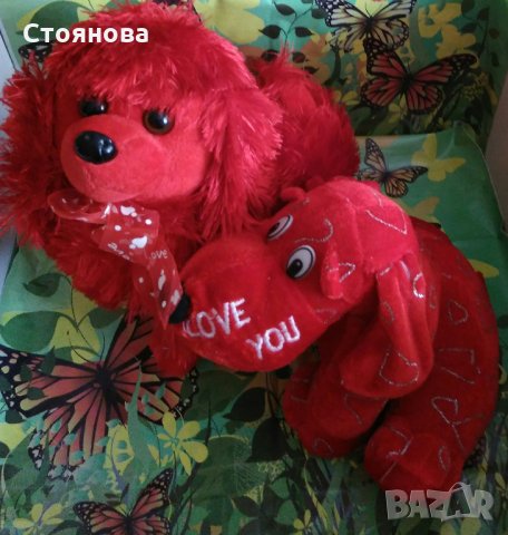 Плюшени играчки - две кученца "I love you", снимка 14 - Колекции - 34673178
