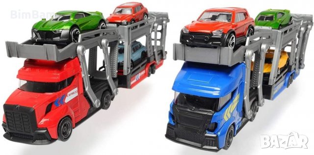 Автовоз с 3 броя колички Dickie Toys / Дики Тойс, снимка 3 - Коли, камиони, мотори, писти - 35077179