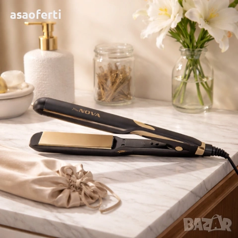 Професионална преса за коса New Nova NV-868 – Керамично покритие и 220°C, снимка 3 - Преси за коса - 53384470