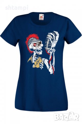 Дамска Тениска Sceleton singer,Изненада,Повод,Подарък,Празник, снимка 6 - Тениски - 37639423
