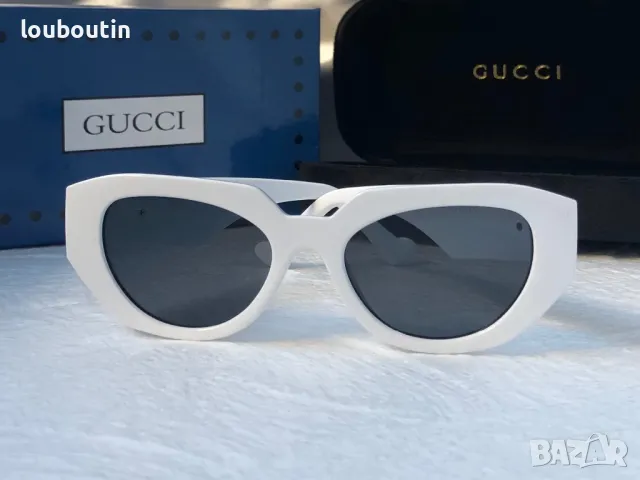 GUCCI с лого 1:1 дамски слънчеви очила котка 2 цвята, снимка 17 - Слънчеви и диоптрични очила - 47680826