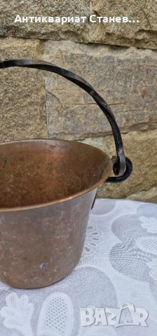 Медна кофичка с дръжка, снимка 4 - Градински мебели, декорация  - 52103282