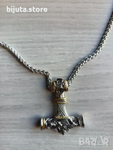 Чукът на Тор Масивен медальон Амулета на победителя, снимка 13 - Колиета, медальони, синджири - 49925775