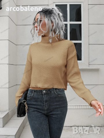 Дамски шикозен къс пуловер, 3цвята - 023, снимка 16 - Блузи с дълъг ръкав и пуловери - 43245814