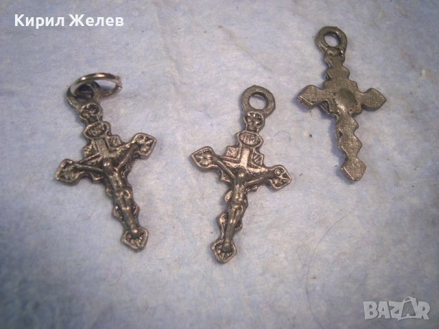 Лот 3 СТАРИ СРЕБРИСТИ КРЪСТЧЕТА РАЗПЯТИЕ НАГРЪДНИ РЕЛЕФНИ 21284, снимка 5 - Колиета, медальони, синджири - 36928657