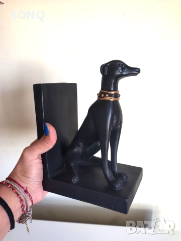 Красив Дървен Стопер За Книги-Куче Хрътка, снимка 7 - Антикварни и старинни предмети - 52121361