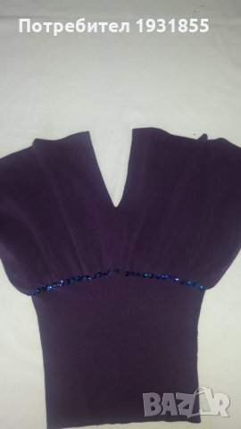 Лилава блузка, снимка 3 - Туники - 25045192