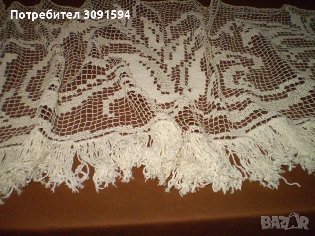 Старинна дантелена завеса Ръчно изработена дантела