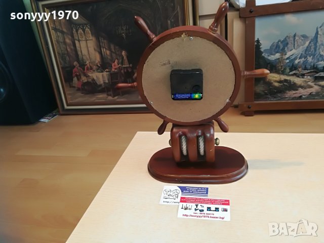 ГОЛЯМ КОРАБЕН РУЛ-АНТИКА-ЧАСОВНИК-33Х28Х12СМ, снимка 15 - Колекции - 28672376