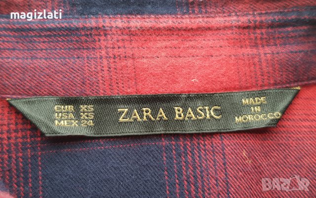 Дамска карирана риза Zara размер XS, снимка 4 - Ризи - 43308283