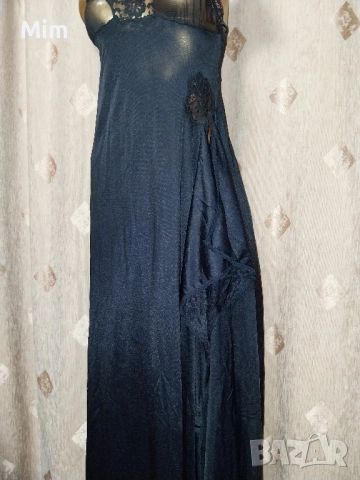 SUSSAN 12 /AUSTRALIA/ Черна сатенена дълга нощница , снимка 5 - Нощници - 52113249