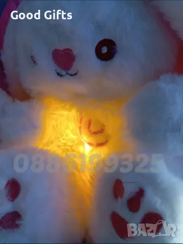 Дишаща играчка за сън, Плюшено дишащо Зайче Ягодка, снимка 2 - Плюшени играчки - 47307533