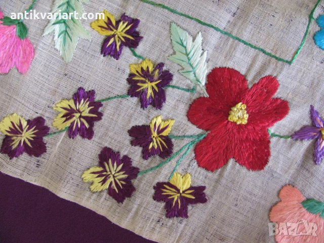 19 век Ръчно бродирана Рамка за Снимка, снимка 5 - Антикварни и старинни предмети - 27562348