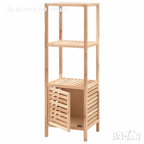 Шкаф за съхранение за баня, орех масив, 39,5x35,5x123 см Код P1084, снимка 2 - Шкафове - 51437459