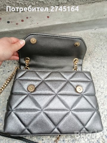 Нова чанта сив металик , снимка 3 - Чанти - 42976747