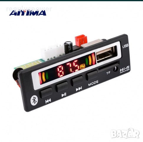 MP3 Player аудио модул за вграждане с Bluetooth 5.0, 5V/12V, Tf card, USB, Fm 
