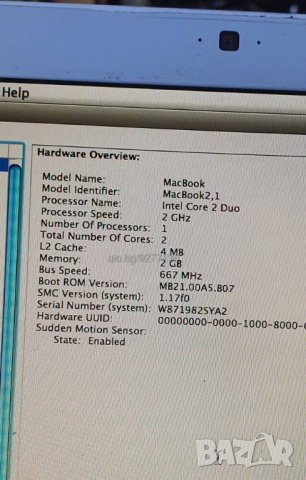 Macbook 13 инча 2 ядрен HDD 320 GB, снимка 6 - Лаптопи за дома - 44000985