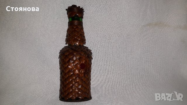 старо шише от соца с красива ръчна украса от естествени материали, за интериор и употреба...здраво, , снимка 5 - Други - 28038577
