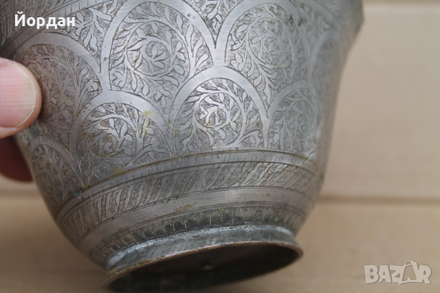 Стар месингов арабски съд , снимка 3 - Антикварни и старинни предмети - 44844089