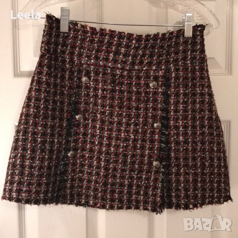 Пола от туид ZARA, снимка 2 - Поли - 28322359