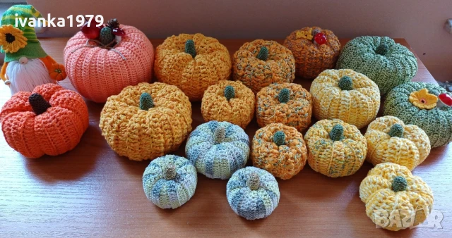 Декорация плетени тикви и гъбки, снимка 5 - Декорация за дома - 42290950