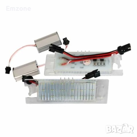 ЛЕД LED Диодни плафони за регистрационен номер Опел Opel Zafira B Astra H Corsa Insignia , снимка 2 - Аксесоари и консумативи - 40332976