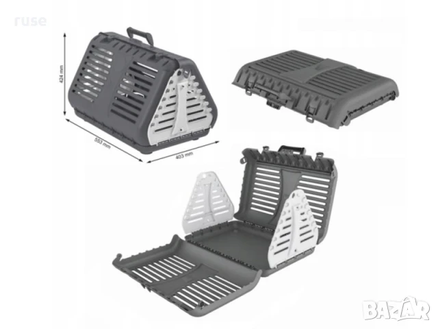 НОВИ! Транспортна клетка сгъваема за домашни любимци до 10кг, снимка 10 - За котки - 50733666