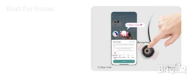 TOTWOO  Комплект колиета Sun&MoonTouch с естествен ахат за двама, снимка 8 - Смарт гривни - 49229993