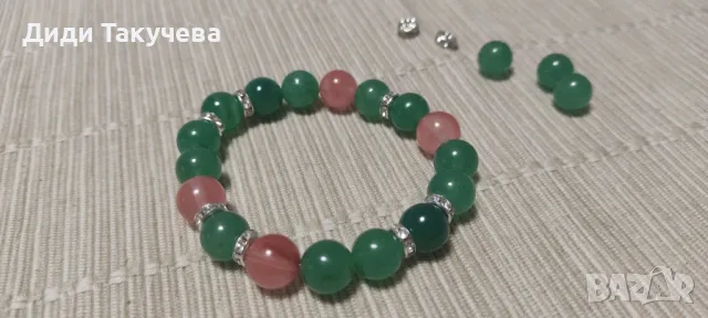 Гривни от естествени камъни. Вземете подарък за любимата жена. Медальон Дървото на Живота., снимка 6 - Гривни - 14768007