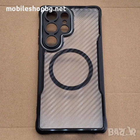 Samsung Galaxy S25 Ultra гръб MagSafe удароустойчив CARBON 