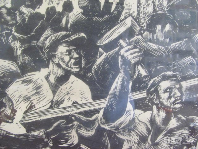 40-те Картина на Заслужилия Художник Никола Златев Гравюра, снимка 3 - Картини - 43113379