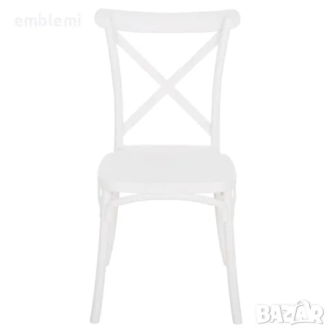 Стол ANJI в бяло трапезен градински, снимка 3 - Столове - 47537375