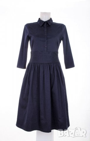 Тъмносиня памучна рокля марка Fever Heritage - M, снимка 3 - Рокли - 38384485