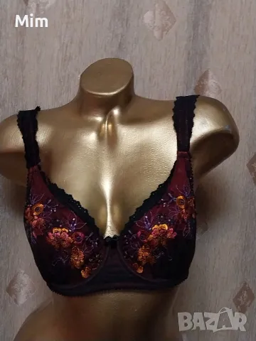 75 С Черен сутиен с богата бродерия , снимка 3 - Бельо - 49202925