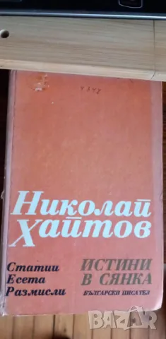 Истини в сянка Статии. Есета. Интервюта - Николай Хайтов, снимка 1 - Българска литература - 49235017