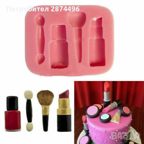 3808 Силиконов молд с форми на гримове, снимка 3 - Форми - 38997826