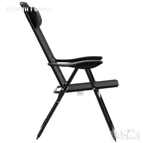 Комплект от 2 сгъваеми стола Outsunny, сгъваем шезлонг, устойчив на атмосферни влияния, снимка 2 - Градински мебели, декорация  - 50393227