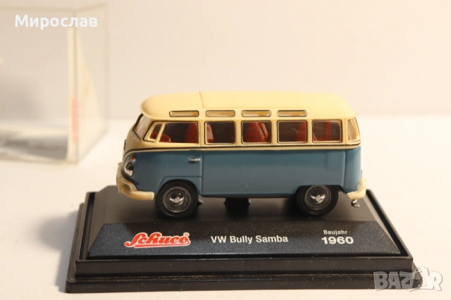 1:72 SCHUCO VW BUS МИКРОБУС ИГРАЧКА КОЛИЧКА МОДЕЛ, снимка 3 - Колекции - 53464504