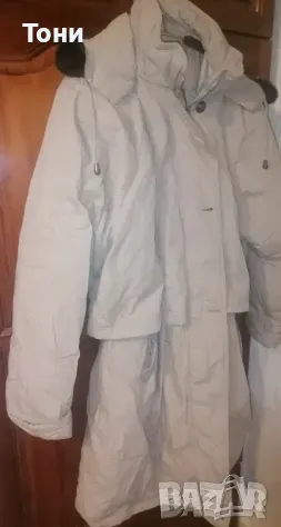 CLASSIC Ново Дамско Топло Яке с Качулка с Пух XXL 