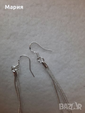 Сребърни обеци "Звезди", снимка 3 - Обеци - 32780980