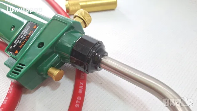 Горелка за мап газ комплект включващ-маркуч, мап газ,редуцир-вентил,дюзи 3бр., снимка 4 - Други машини и части - 48691492