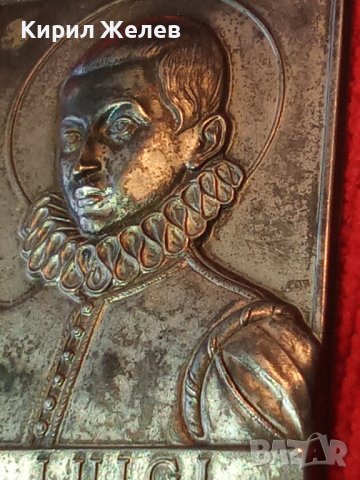 ЛУИДЖИ ГОНЗАГА от МАНТУА ПОСРЕБРЕНА РЯДКА АПЛИКАЦИЯ АВТОРСКА за КОЛЕКЦИЯ 12684, снимка 3 - Колекции - 30352865