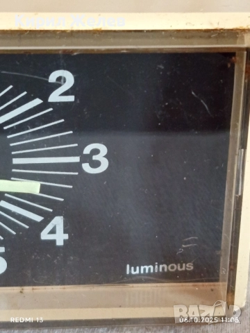 Стар настолен часовник WESTCLOX LUMINOUS SCOTLAND рядък 15500, снимка 4 - Антикварни и старинни предмети - 51959156