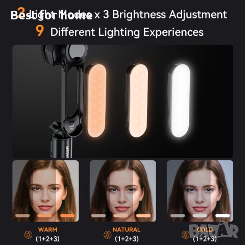 𝐄𝐒𝐒𝐀𝐆𝐄𝐑 Q09 селфи стик за iPhone,подвижна светрина,безжично дистанционно, снимка 4 - Друга електроника - 43113203