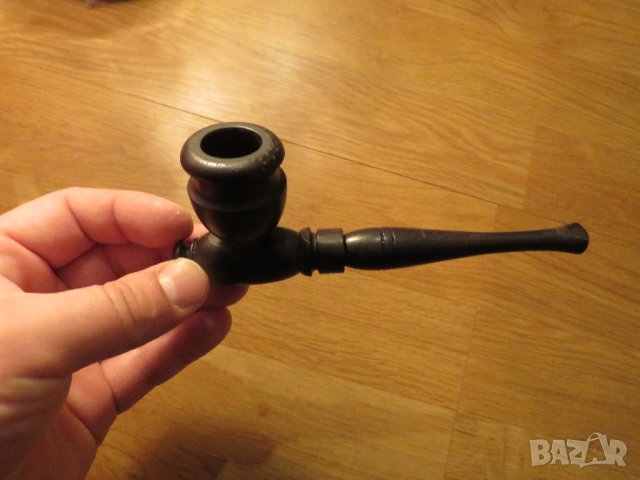 колекционерска лула от абаносово дърво - красива стариина ръчна изработка за ценители и колекционери, снимка 2 - Лули - 39876192