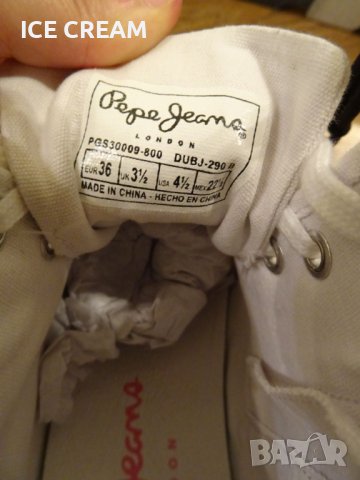 Pepe Jeans бели кецове, снимка 8 - Кецове - 22913622