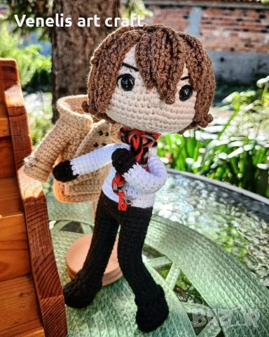 Плетена кукла Горо Акечи / Goro Akechi Персонаж от игра Persona 5 royal , снимка 3 - Други ценни предмети - 52483766